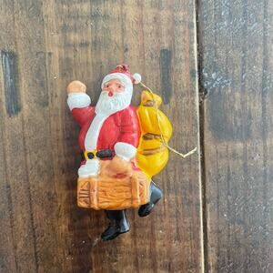 Vintage Santa Clause Ornament VTG 80s